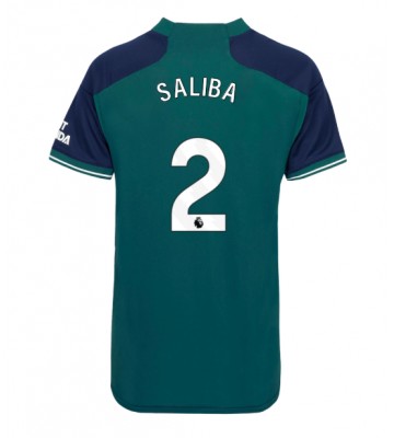 Arsenal William Saliba #2 Tredje Tröja Kvinnor 2023-24 Kortärmad